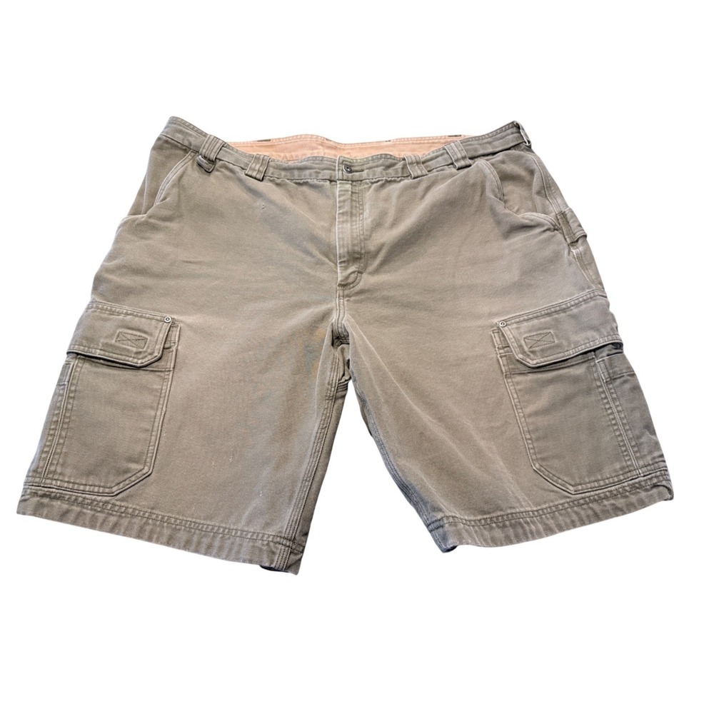 Duluth‎ Trading Co Mens 46 Cargo Shorts Olive Green Cotton Canvas Worker Rugged